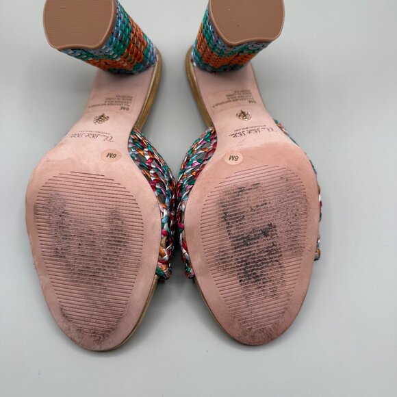 Antonio Melani x The Nat Note Riviera Rainbow Woven Metallic Slip-On Mules Sz 6 - Picture 9 of 9